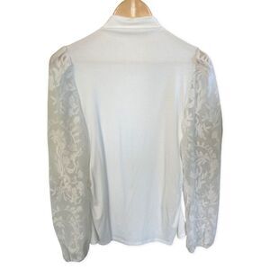 Elie Tahari pull on, ivory poly light weight knit, ruched sides, sz s, new